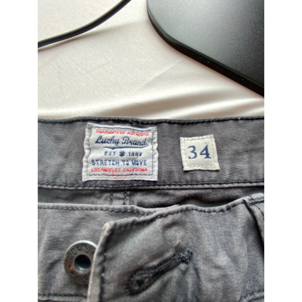 Lucky Brand Mens Stretch to Move Shorts Charcoal Gray Size 34 Flat Front - Picture 2 of 6